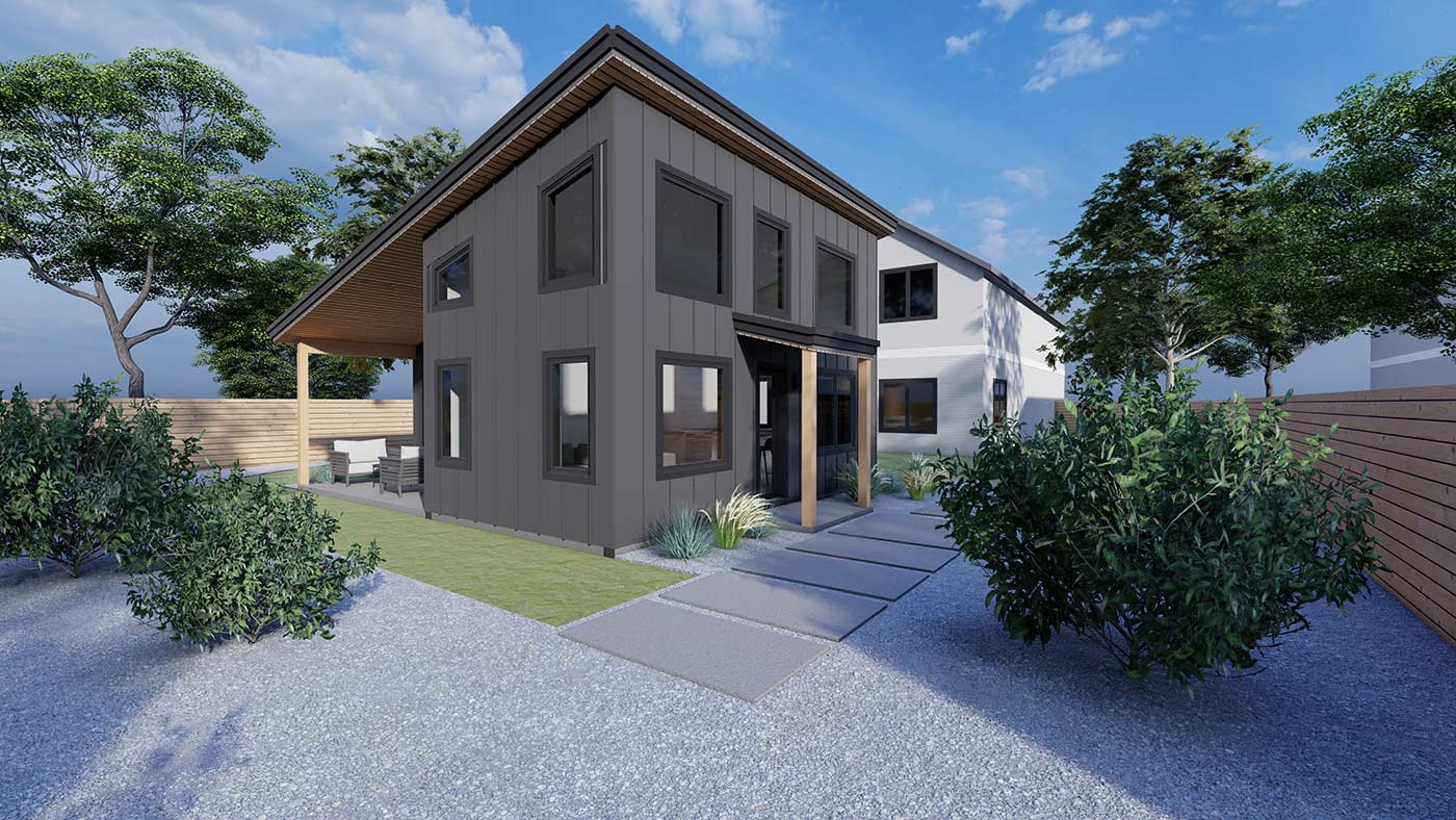 autumn contemporary home front